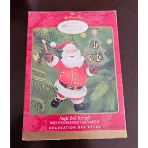 Jingle Bell Kringle Santa Christmas Tree Hallmark Keepsake Ornament New In Box